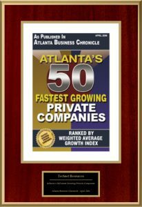 TechNet Resources Inc. named Atlanta's 50 Fastest Growing Companies